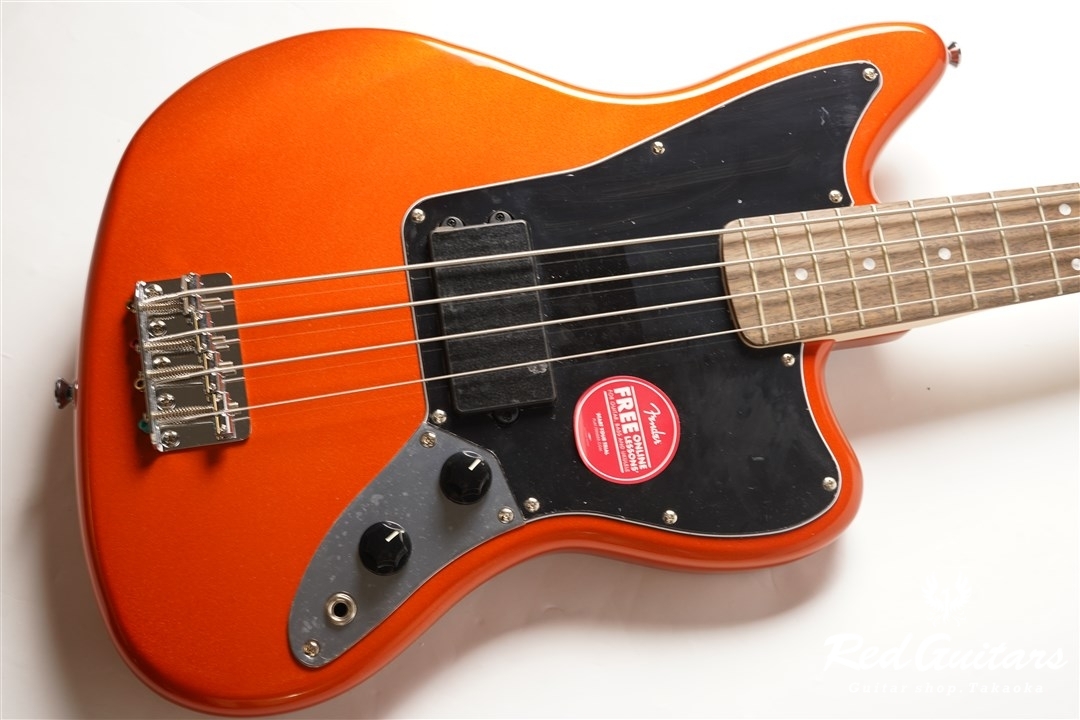 Squier by Fender FSR Affinity Series Jaguar Bass H - Metallic Orange | Red  Guitars Online Store